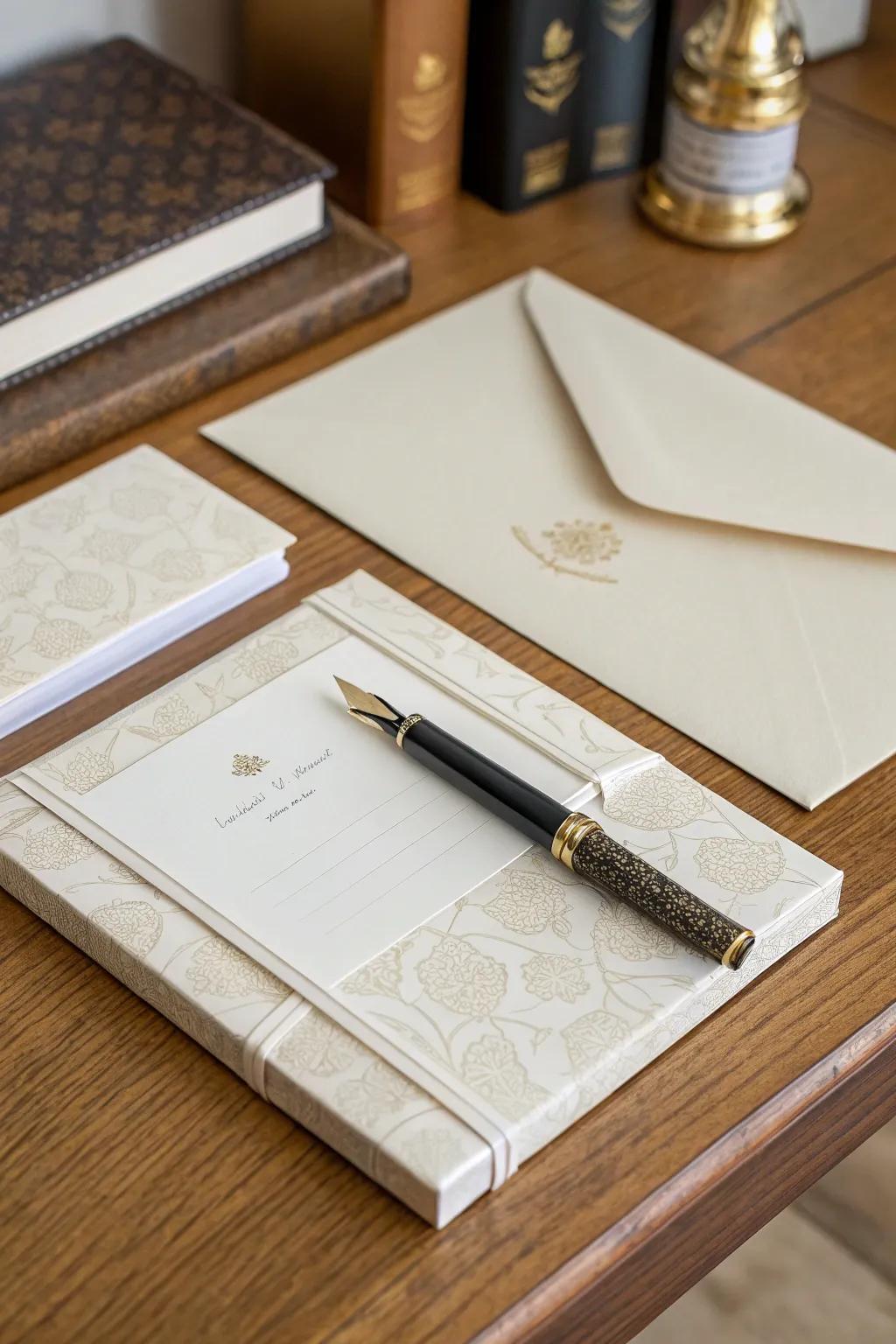 Personalized stationery for heartfelt correspondence.