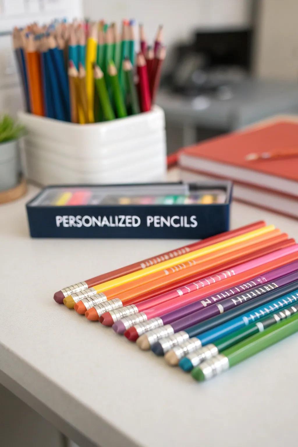 Personalized pencils to inspire every day.