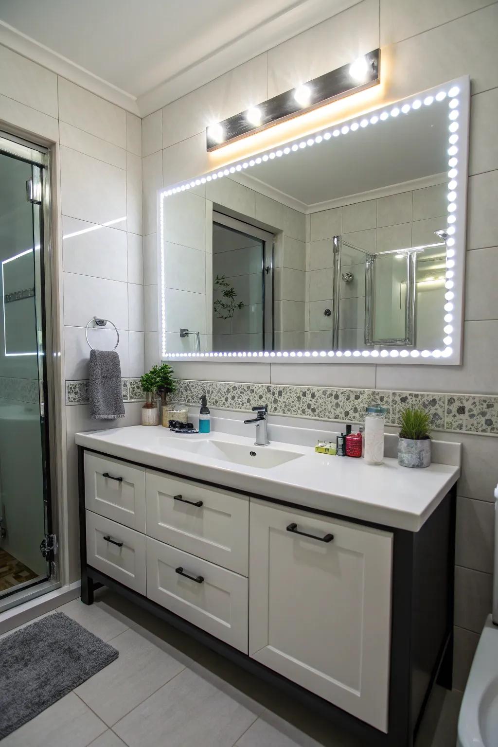 Elevate your bathroom routine with LED vanity lighting.