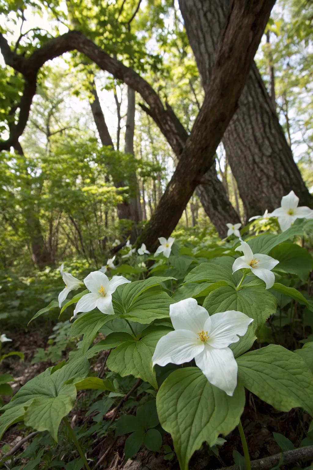 Trillium adds native appeal to shaded gardens.