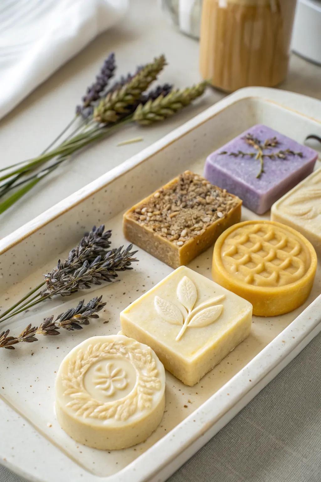 Handmade soap bars that offer a touch of luxury and care.