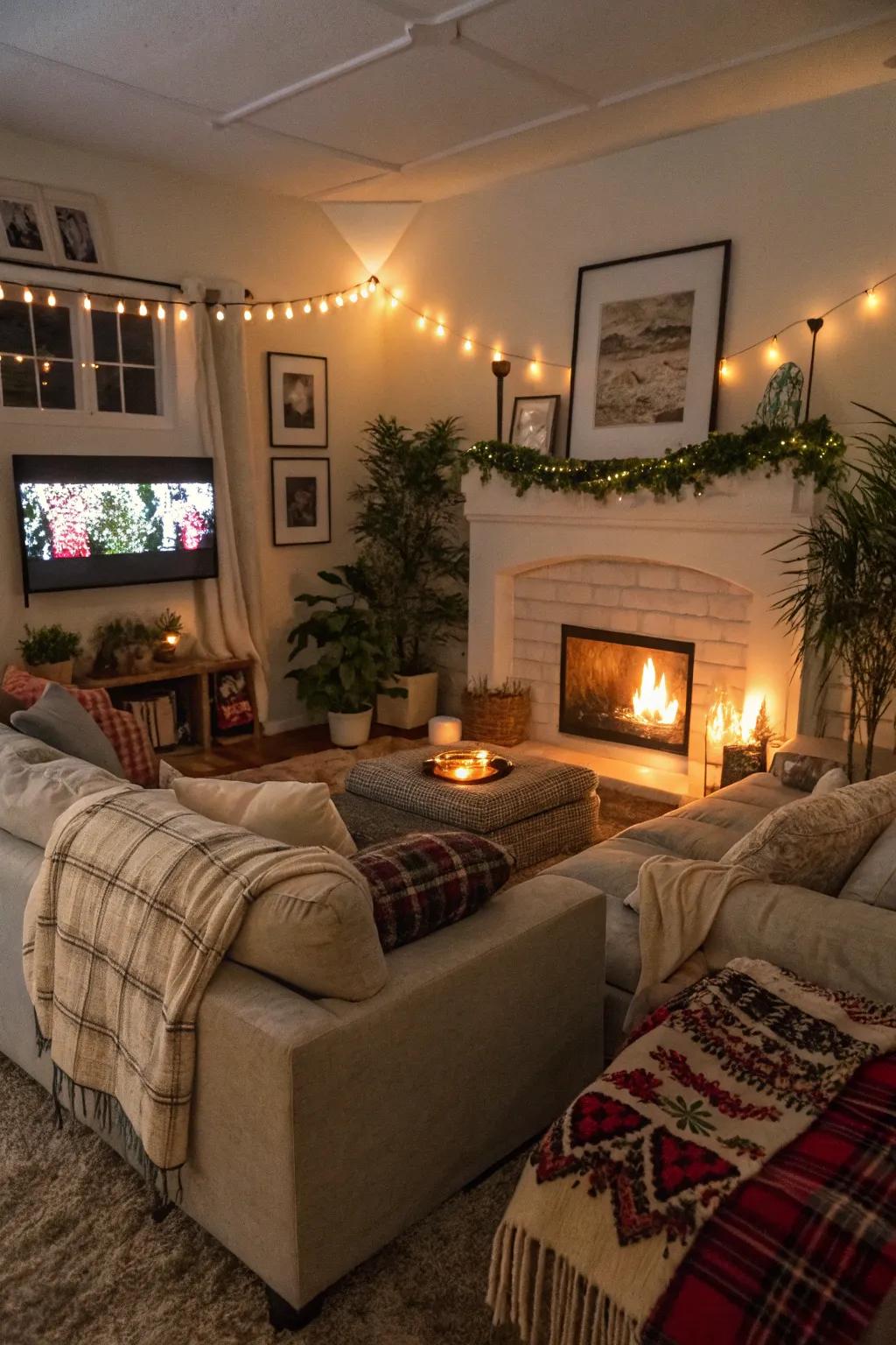 A living room featuring a cozy hangout spot perfect for gatherings.