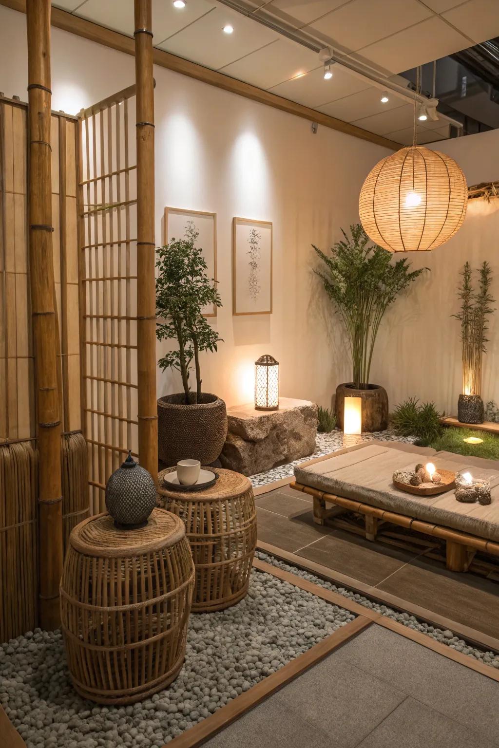 Find peace and tranquility in a zen-inspired retreat.