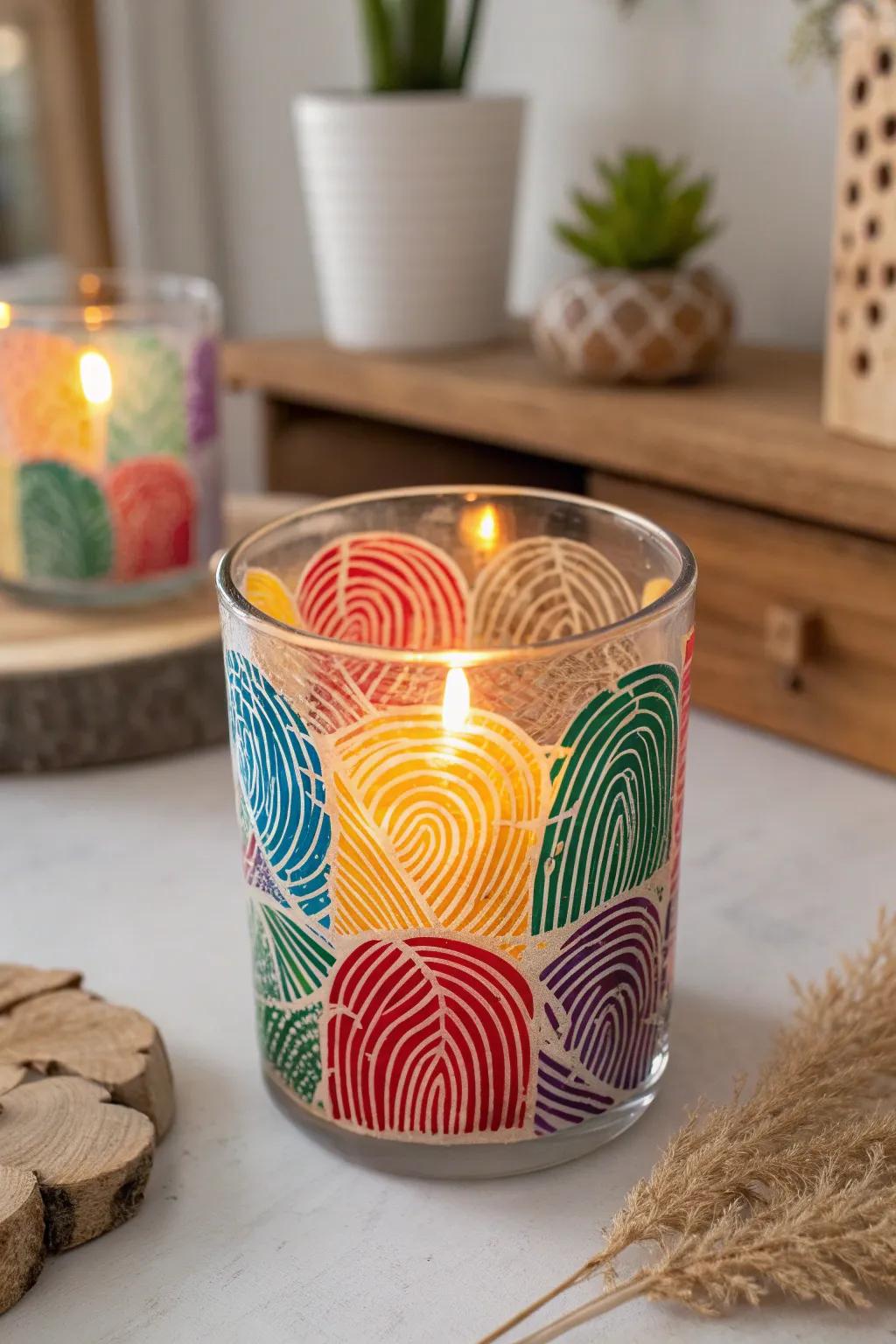 Illuminate your Mother's Day with a personal touch: fingerprint candles that glow with love.