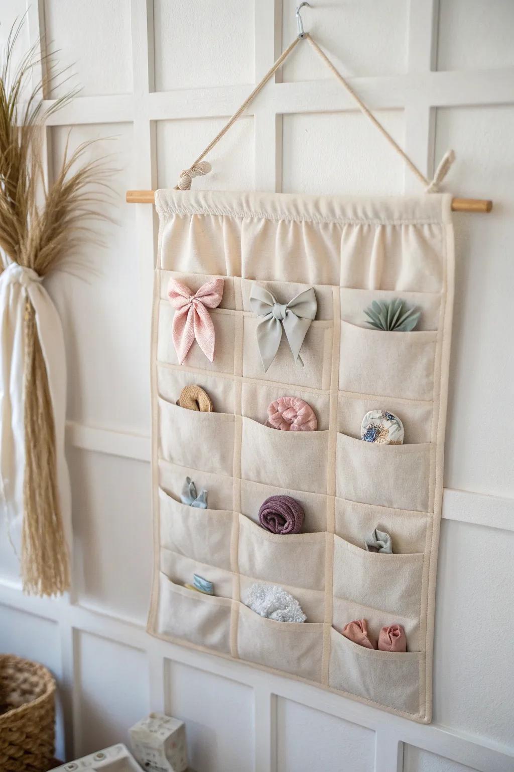 Elevate your space with a chic fabric wall organizer - where functionality meets minimalist elegance.