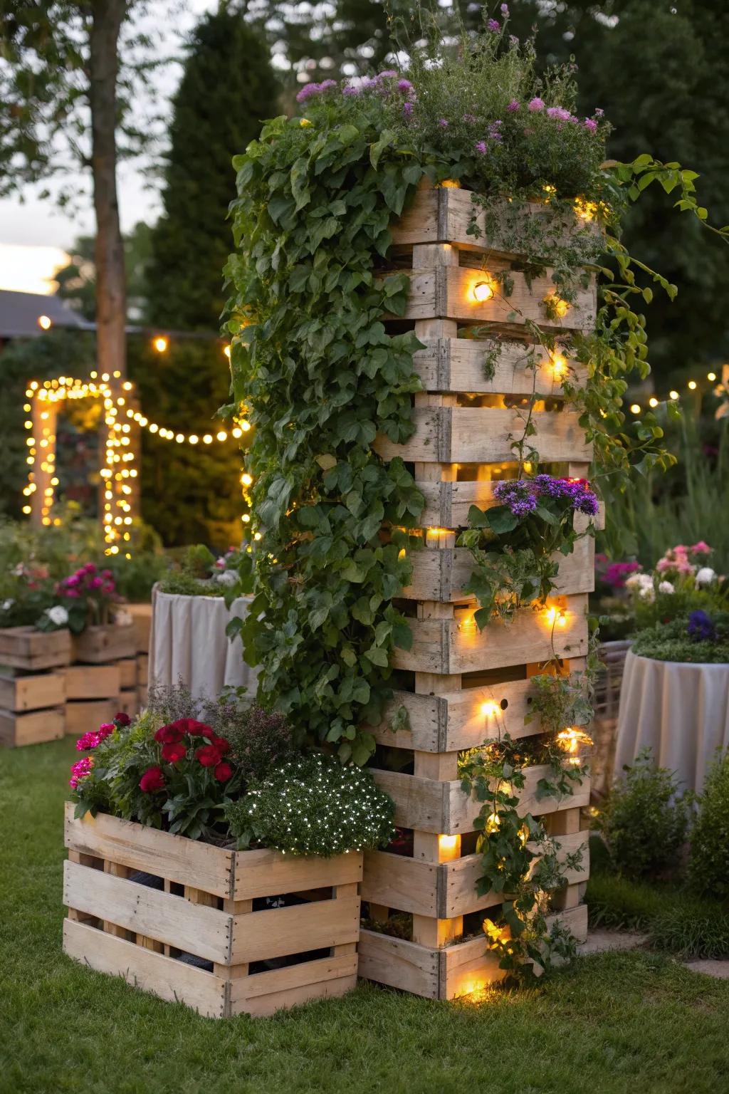 Stylish and functional pallet privacy screens.