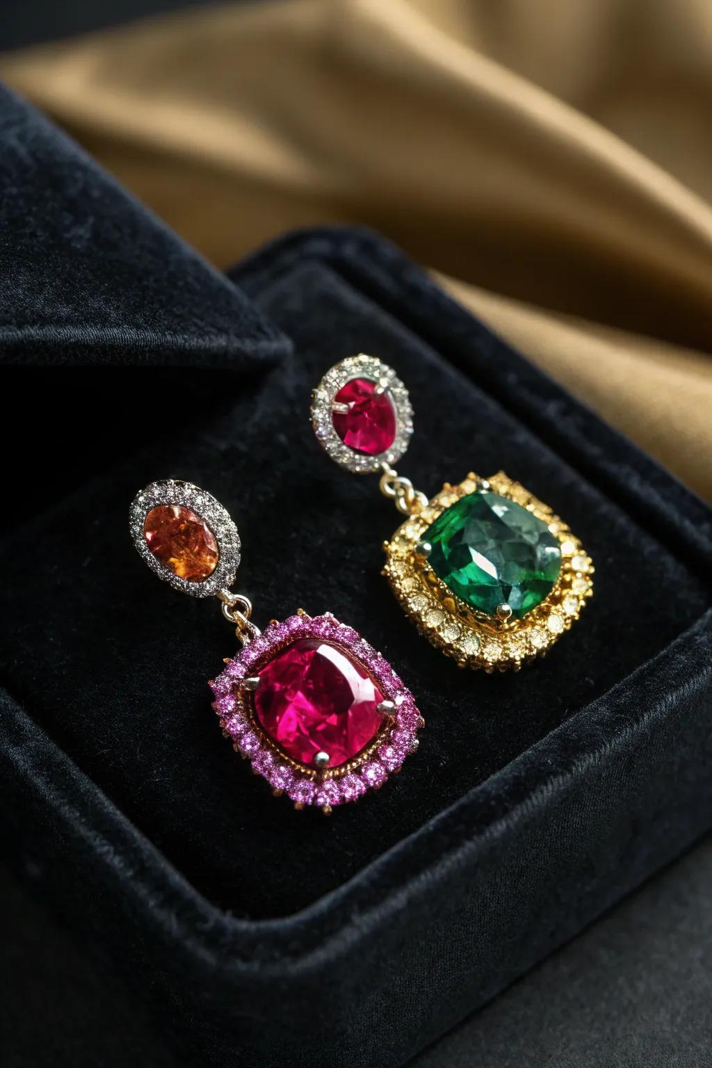 Brighten up your day with colorful gemstone earrings.