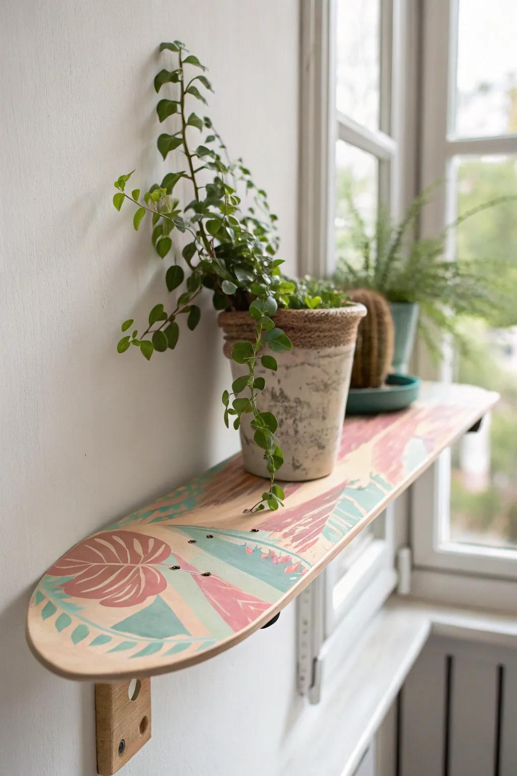 Transform broken skateboards into stunning shelves that blend Scandinavian minimalism with boho warmth.