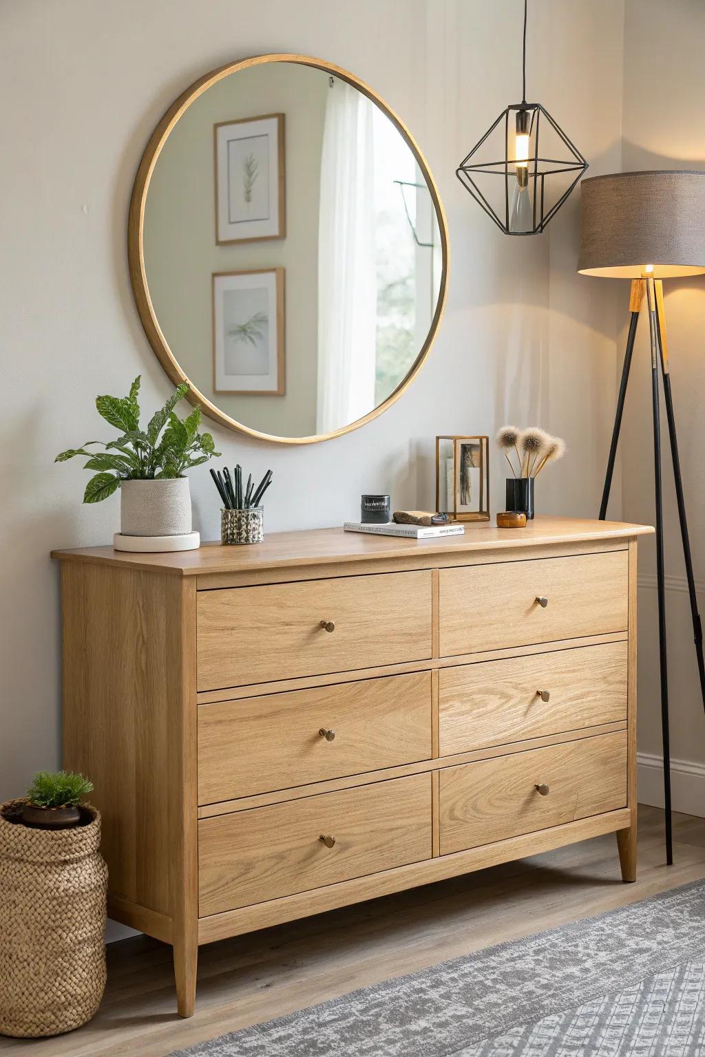 Elevate your morning routine with a chic vanity makeover that blends minimalism with boho flair.
