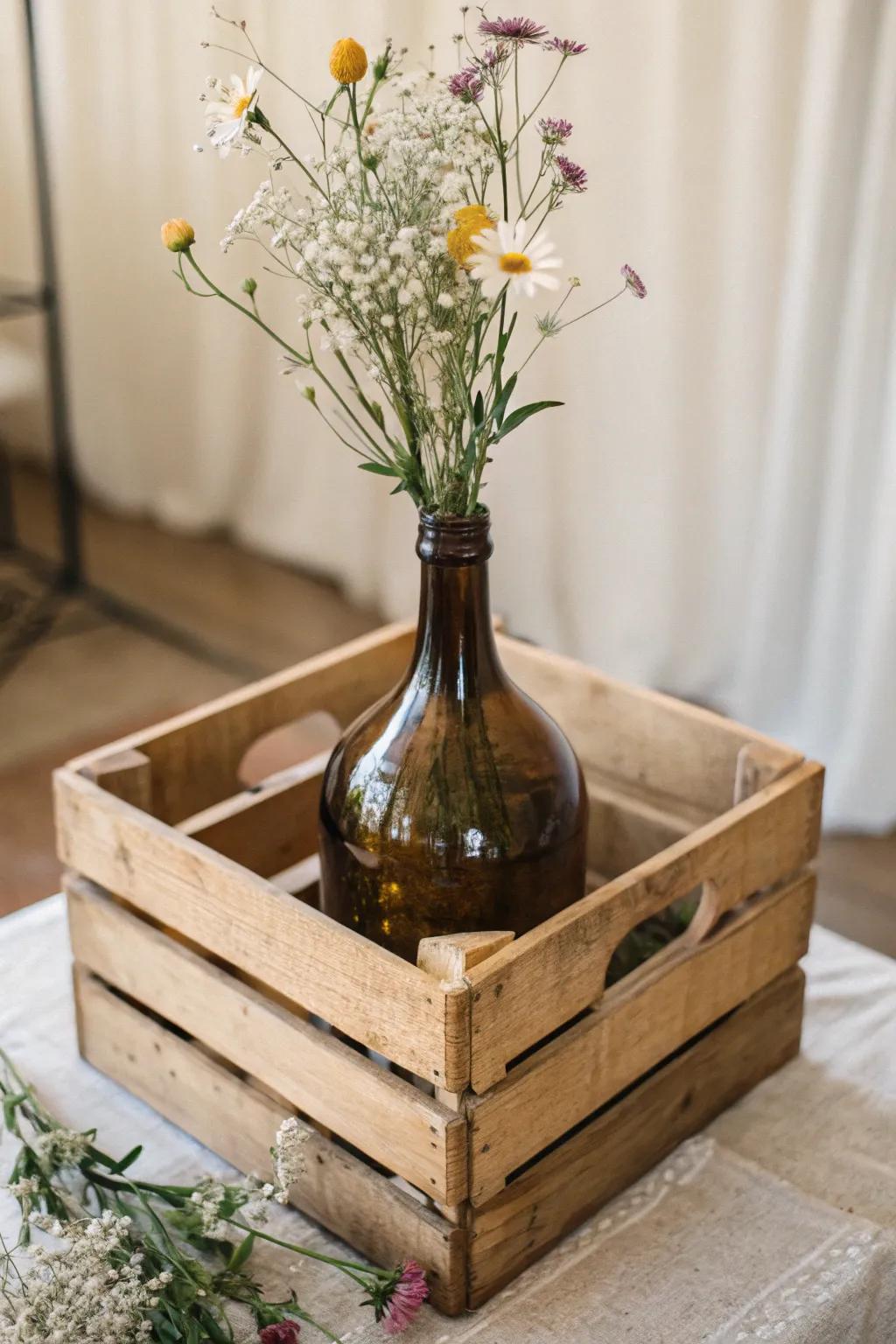 Embrace rustic elegance with your own DIY demijohn vase.