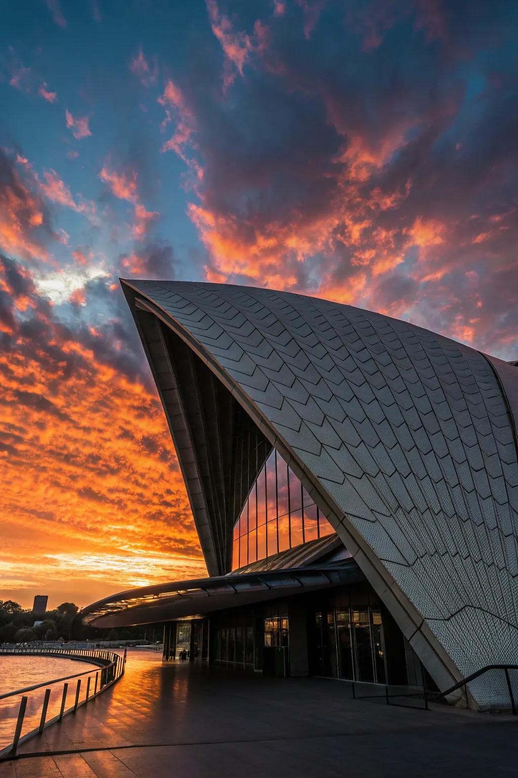 Experience the bold elegance of avant-garde architecture with the hyperbolic paraboloid roof.