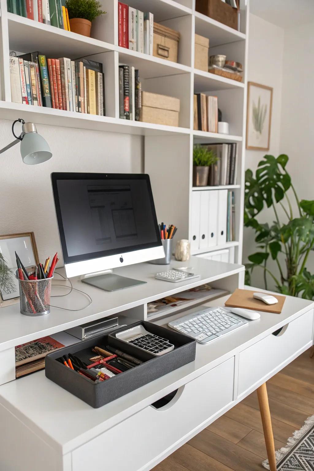 Seamless technology integration for a tidy workspace.