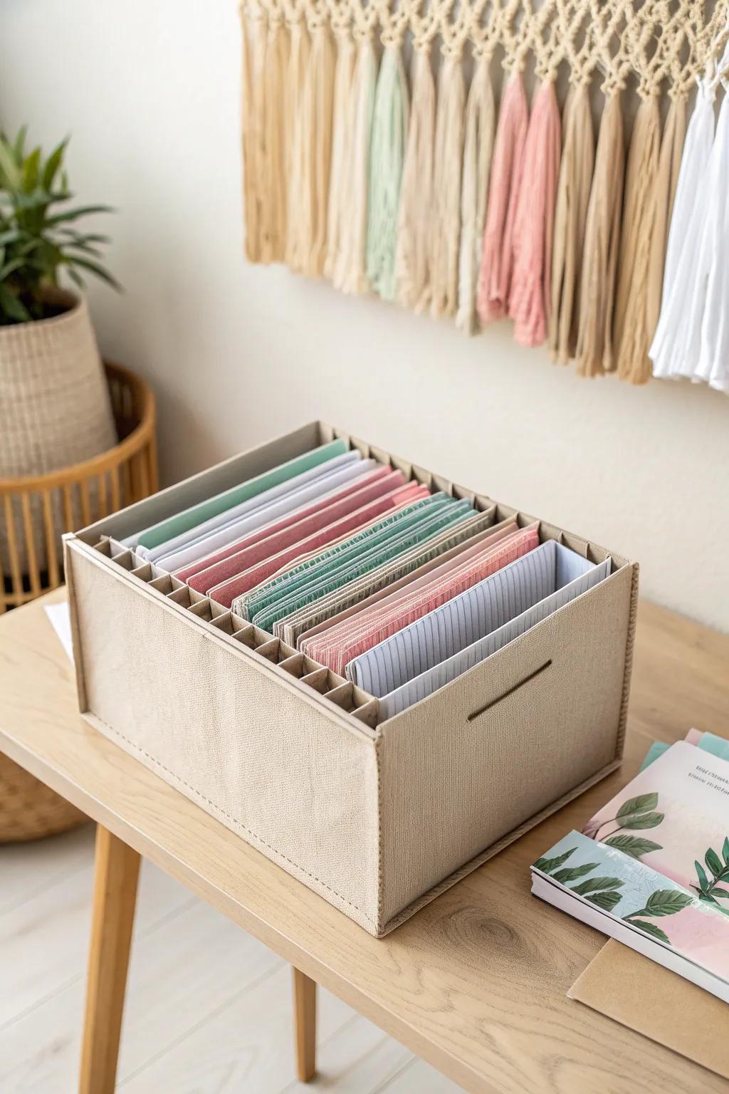 Transform your T-shirt storage with minimalist elegance using an accordion file organizer. 🌿✨