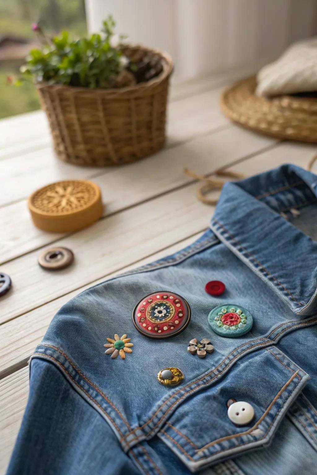 Transform your jacket with a touch of vintage flair. Discover the art of button swapping!