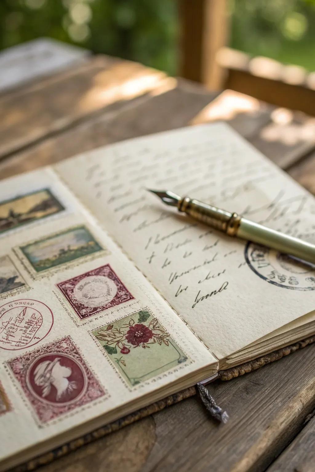 Evoke wanderlust with vintage postmarks: a journey through time's letters.