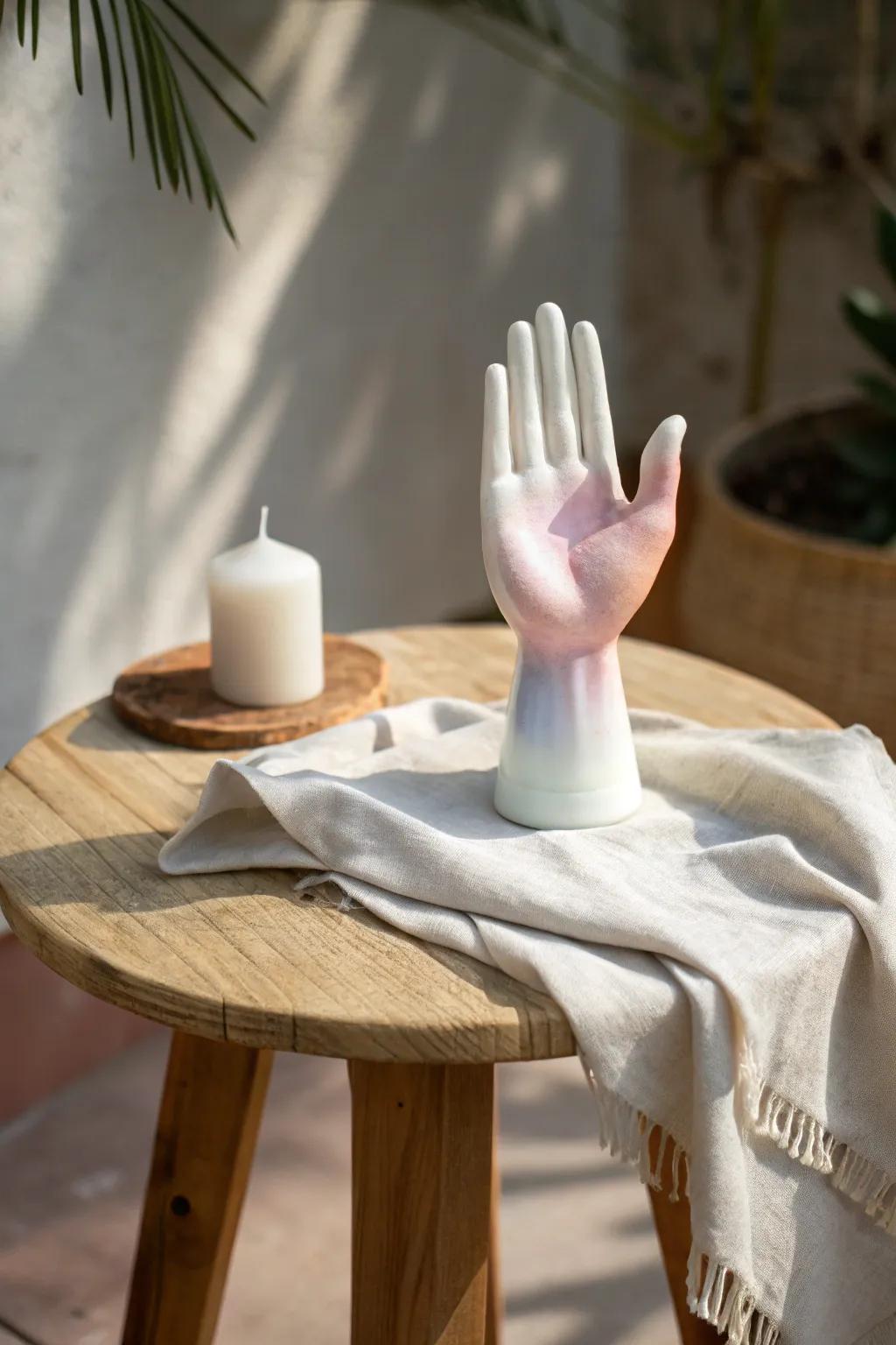 Live long and prosper with this chic, minimalist wax hand art.