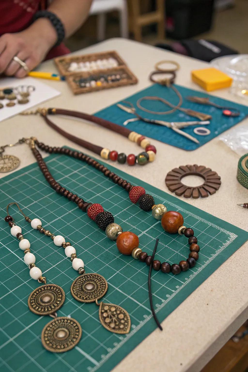 Upcycled jewelry is both unique and eco-friendly.