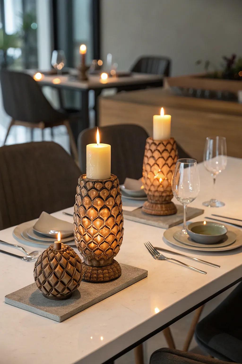 Light up the night: Sculptural candle holders for a touch of elegance.