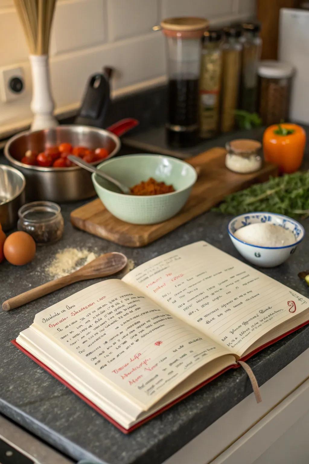 Inspire culinary creativity with a custom recipe book