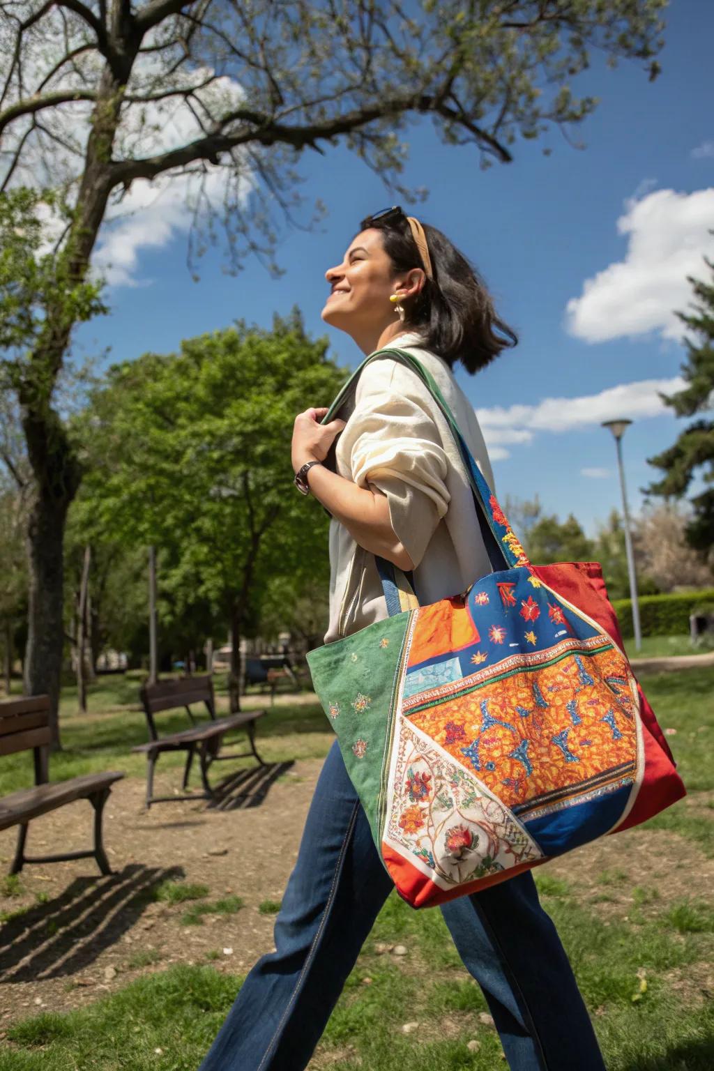 Bandana tote bags are stylish and practical for everyday use.