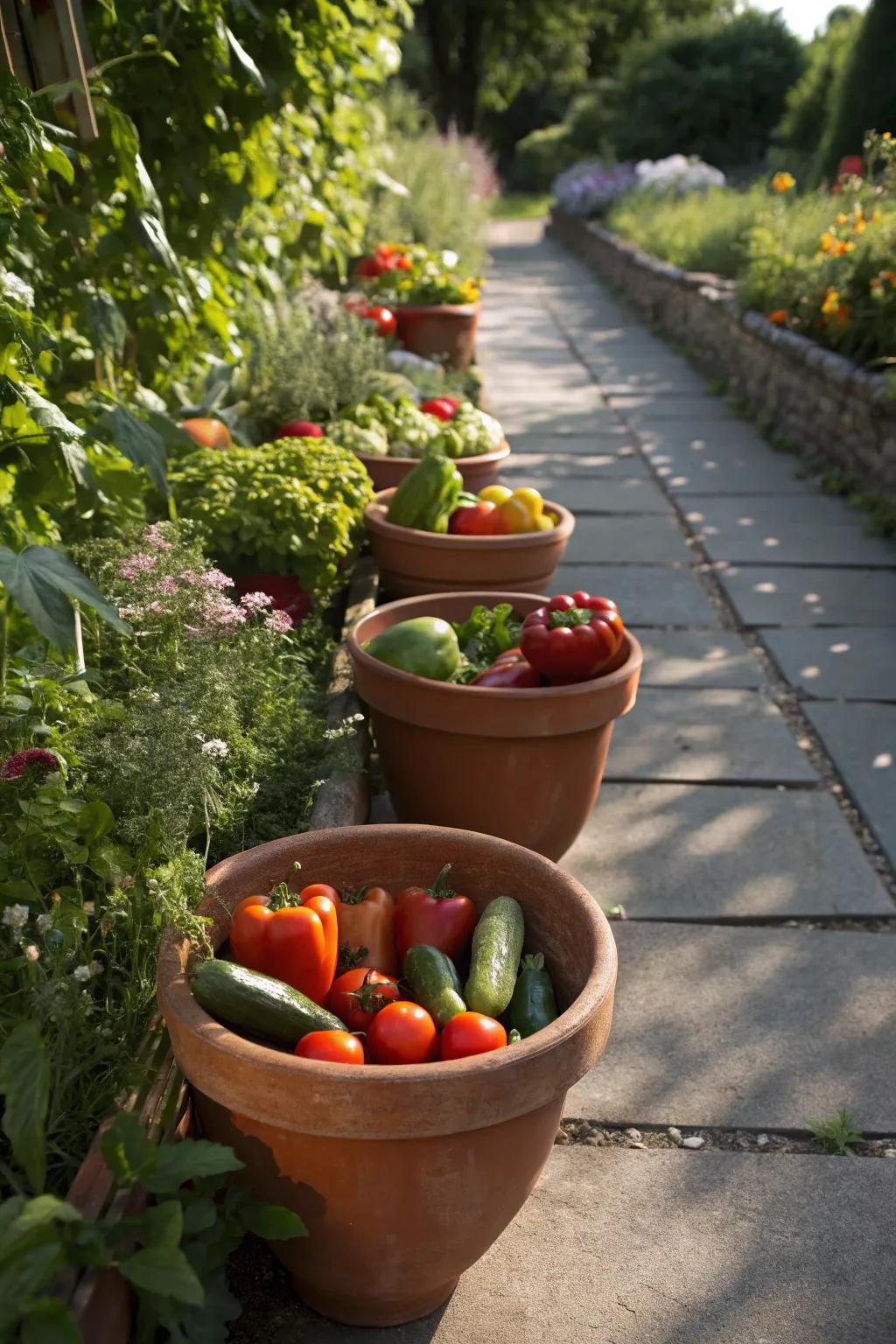 Terracotta clay pots are a classic choice for any garden.