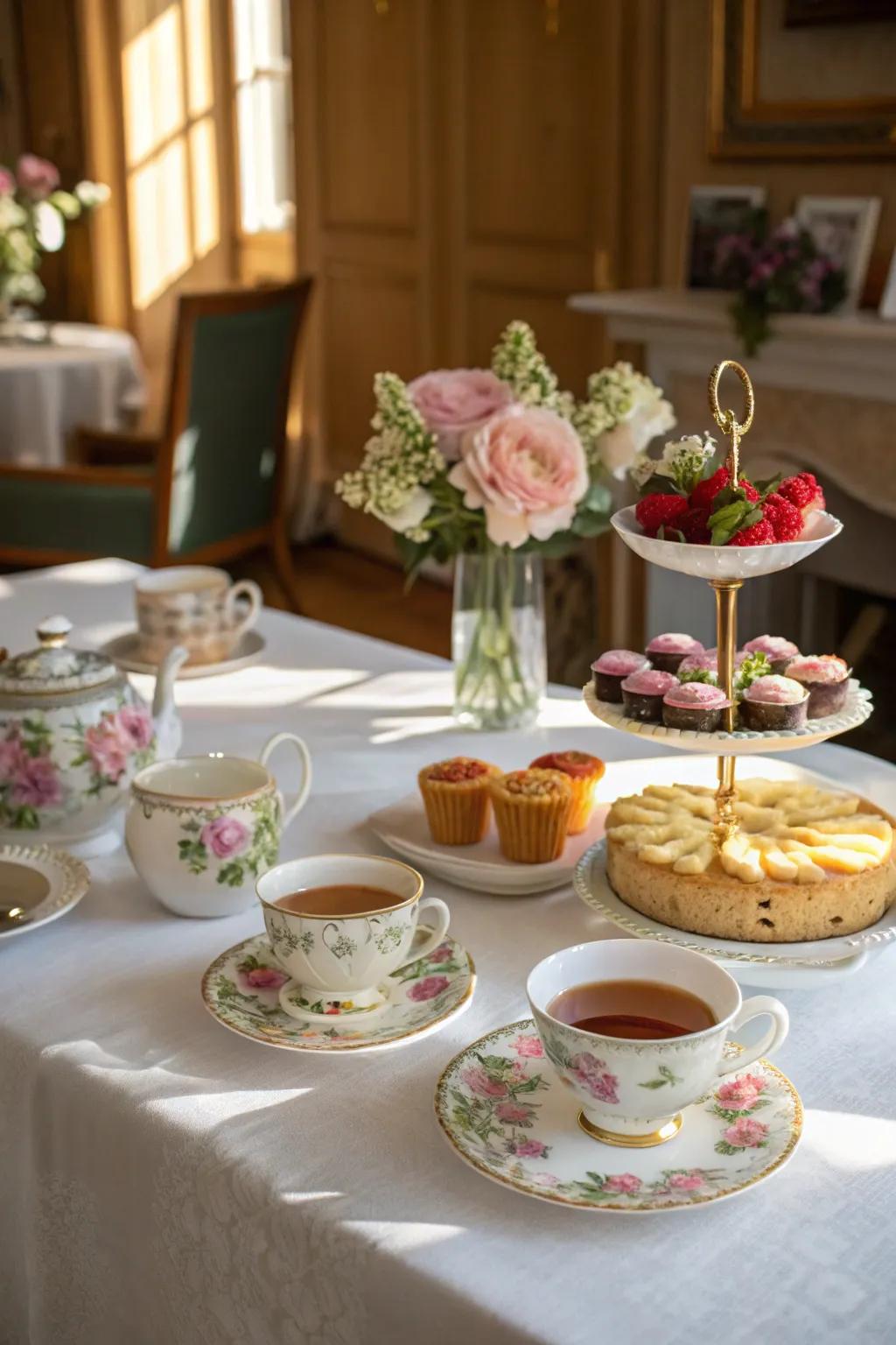 Indulge in elegance with a sophisticated high tea party.