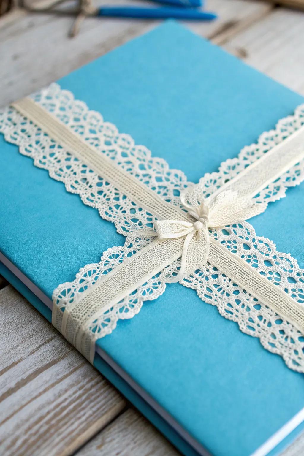 Elevate your scrapbook with the timeless elegance of lace.