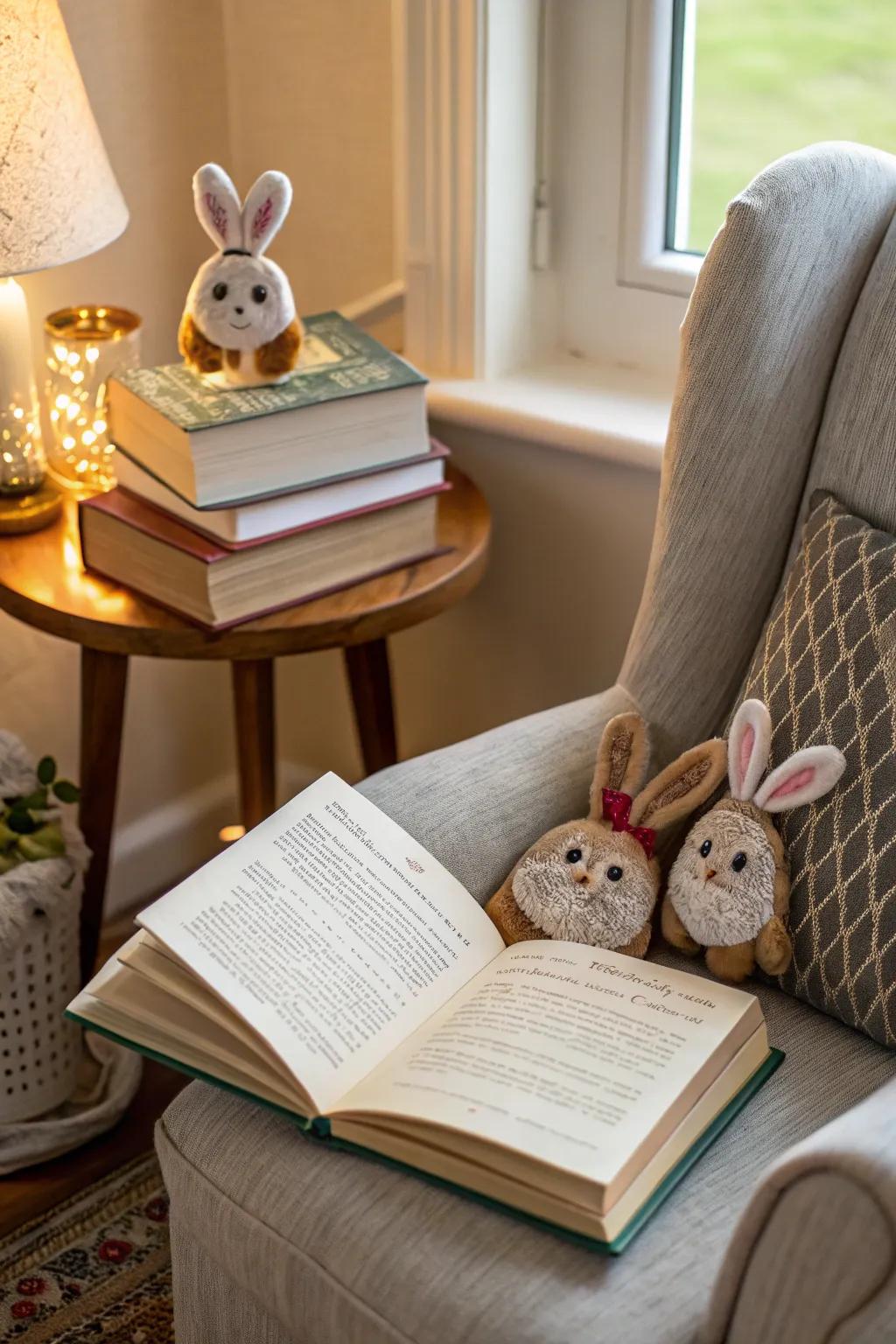 These bunny bookmarks make reading extra fun.