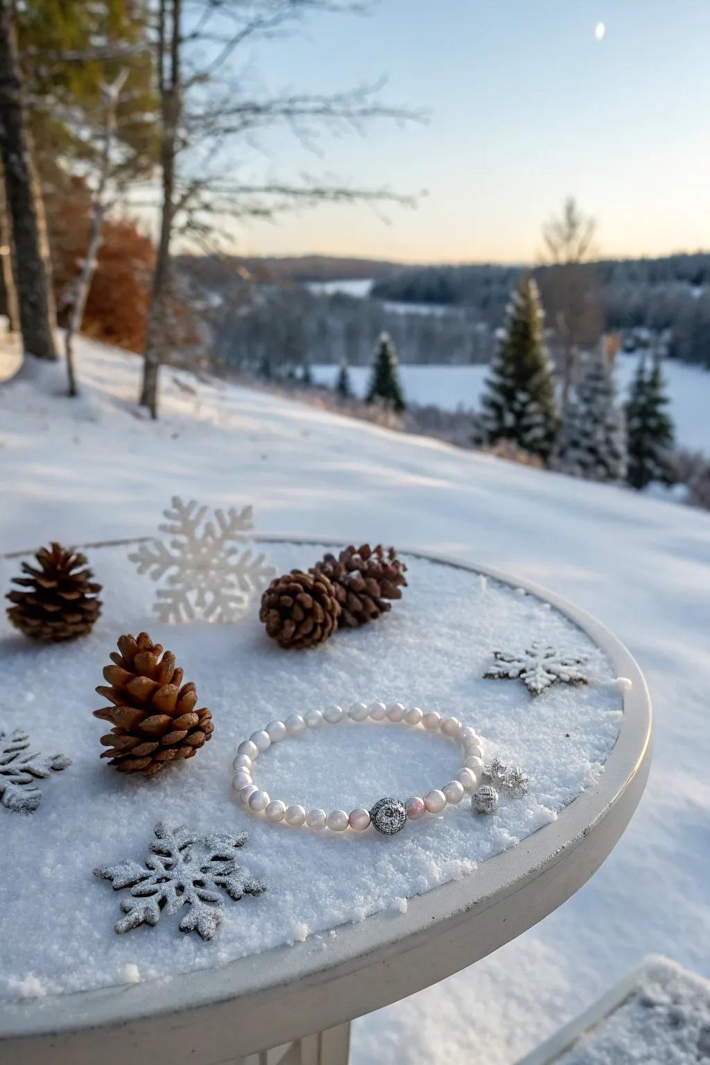 Capture the essence of winter with a charming bracelet.