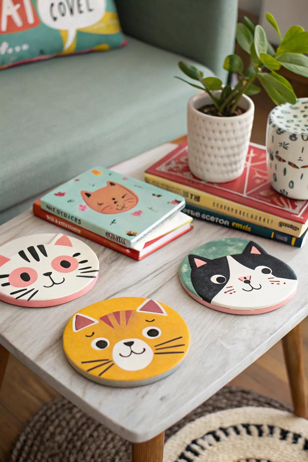 Animal-shaped coasters add a whimsical and fun element to your decor.