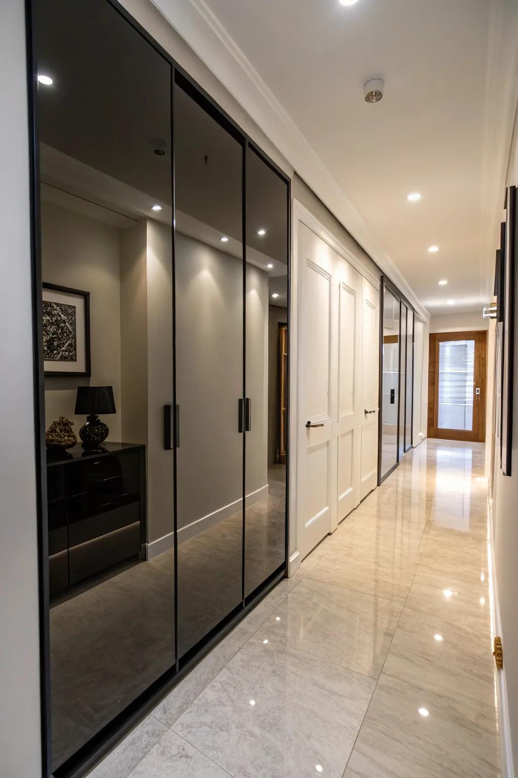 High gloss finishes add depth and modernity to any door.