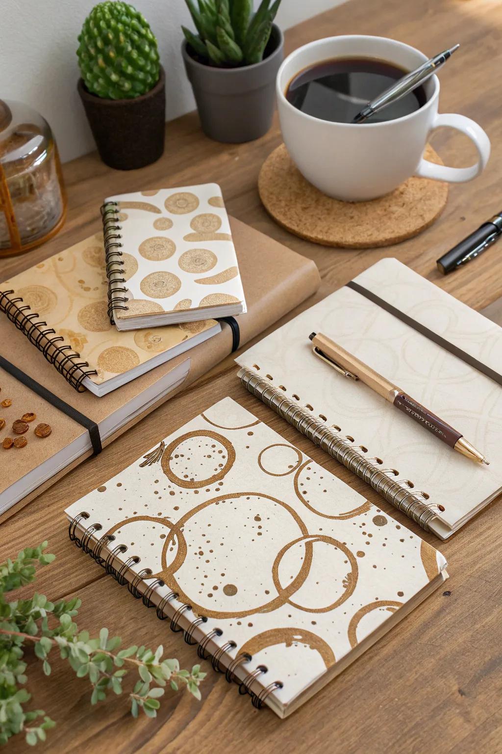 Add a personal touch to your correspondence with coffee-painted stationery.