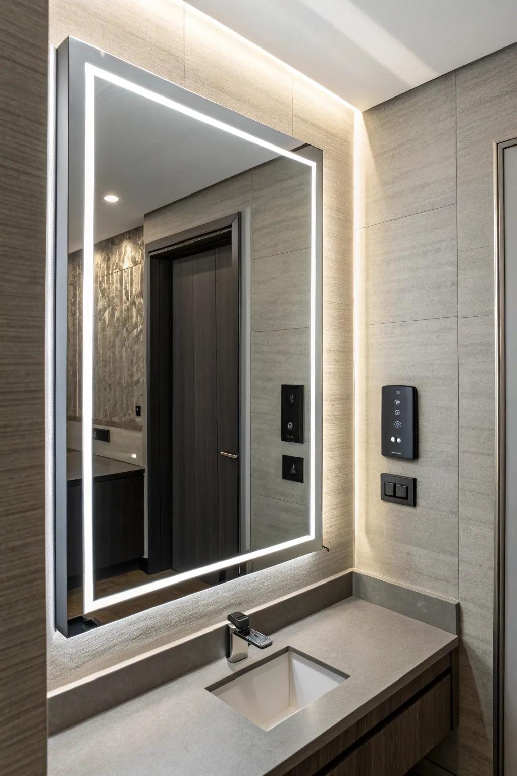 Transform your space with the magic of mirrors: conceal and illuminate effortlessly.