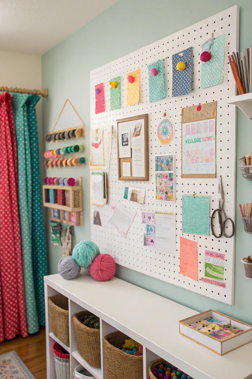 DIY fabric bulletin board for personal decor.