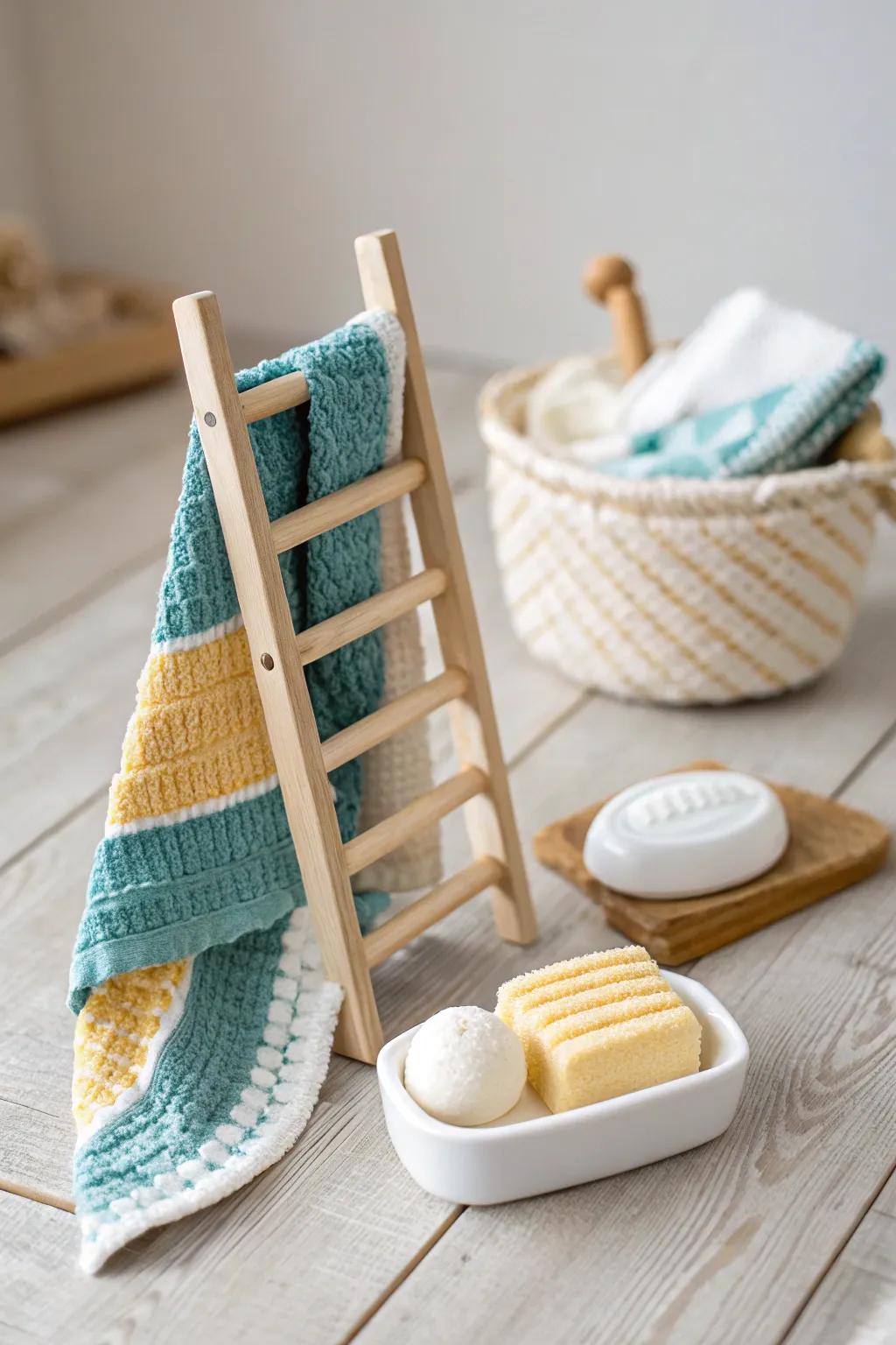 Elevate doll playtime with these charming handmade bath accessories, blending Scandinavian minimalism with a hint of boho magic!
