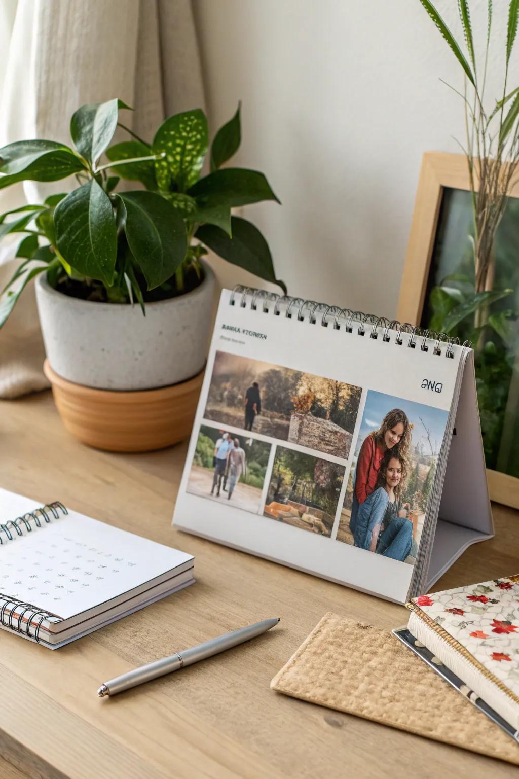 A personalized photo calendar that keeps loved ones close all year.