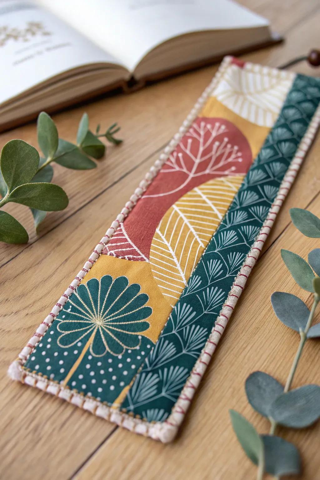 Add a touch of handmade charm to your holiday gifts with these beautiful fabric bookmarks, perfect for the book lover in your life.