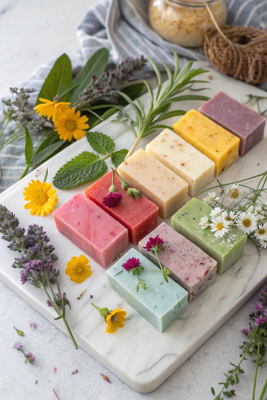 Personalized cold-pressed soaps, a luxurious gift for self-care.