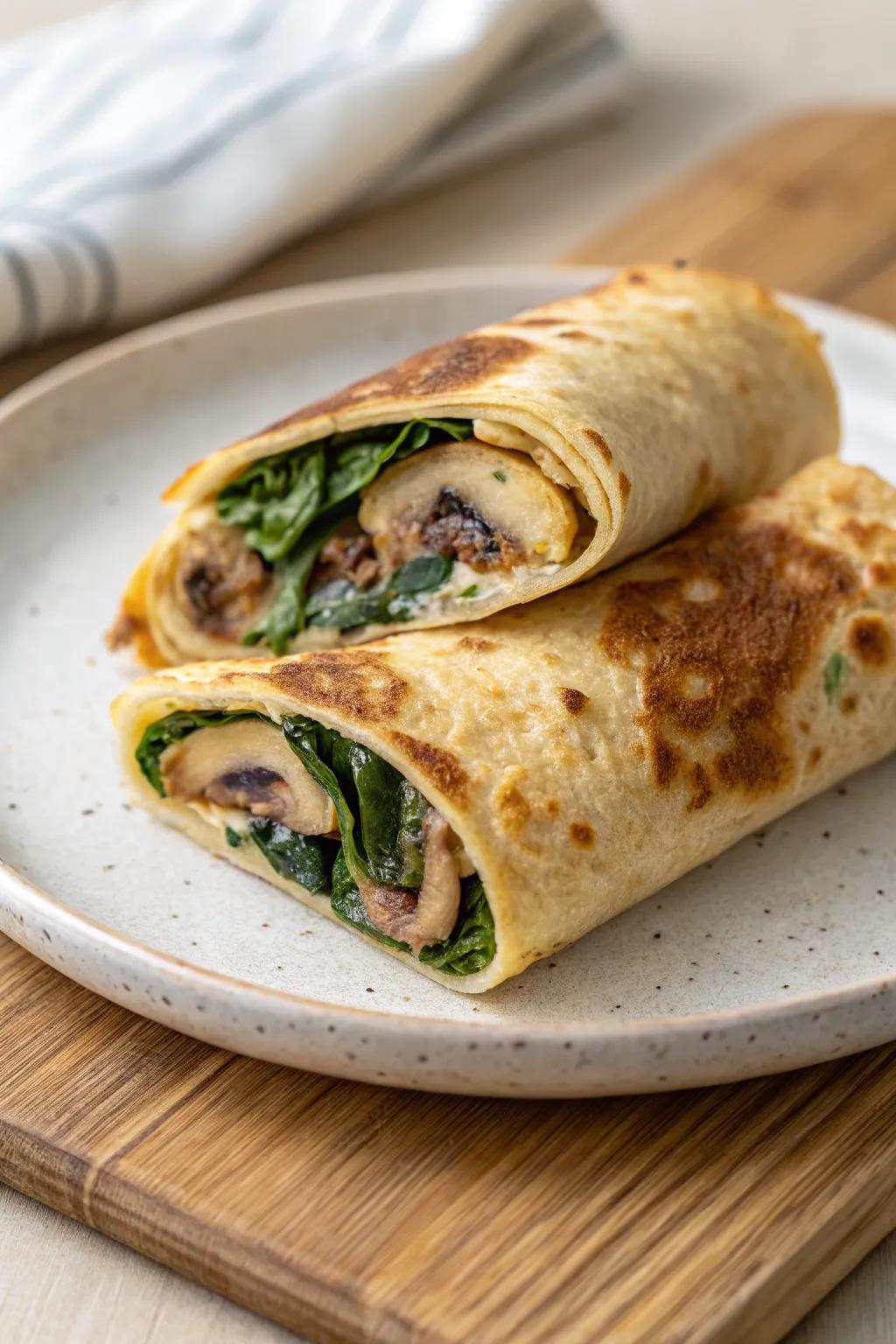Savor the simplicity and flavor of these delicious stuffed tortilla rolls, a perfect blend of elegance and taste.