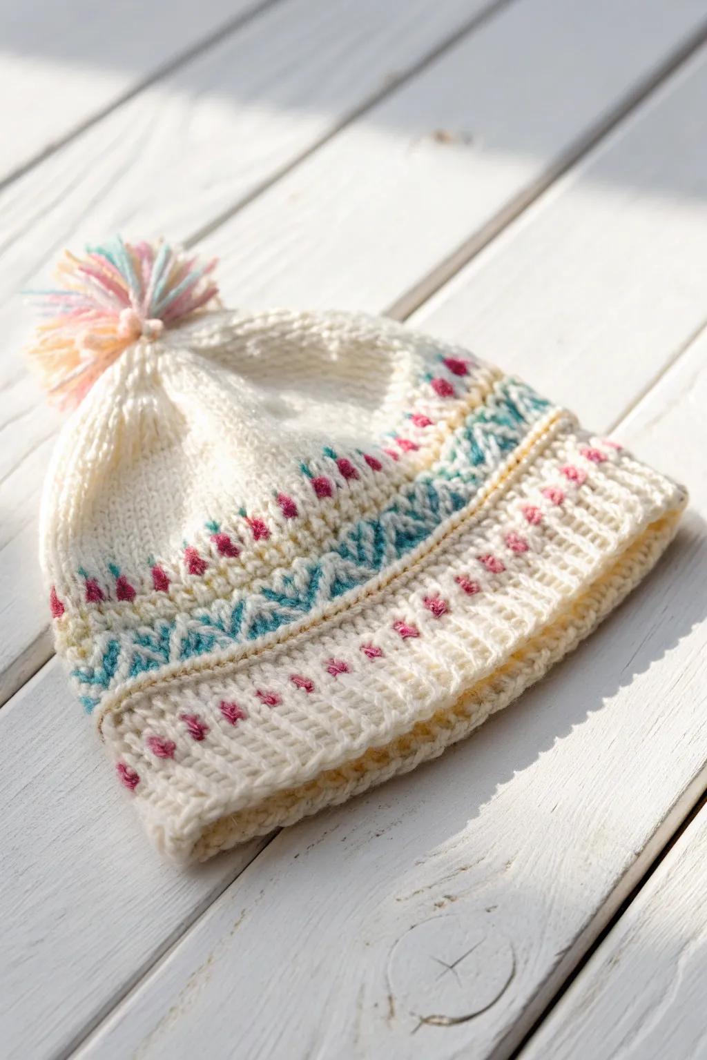 Delicate Craftsmanship: A Vibrant Knit for Little Ones