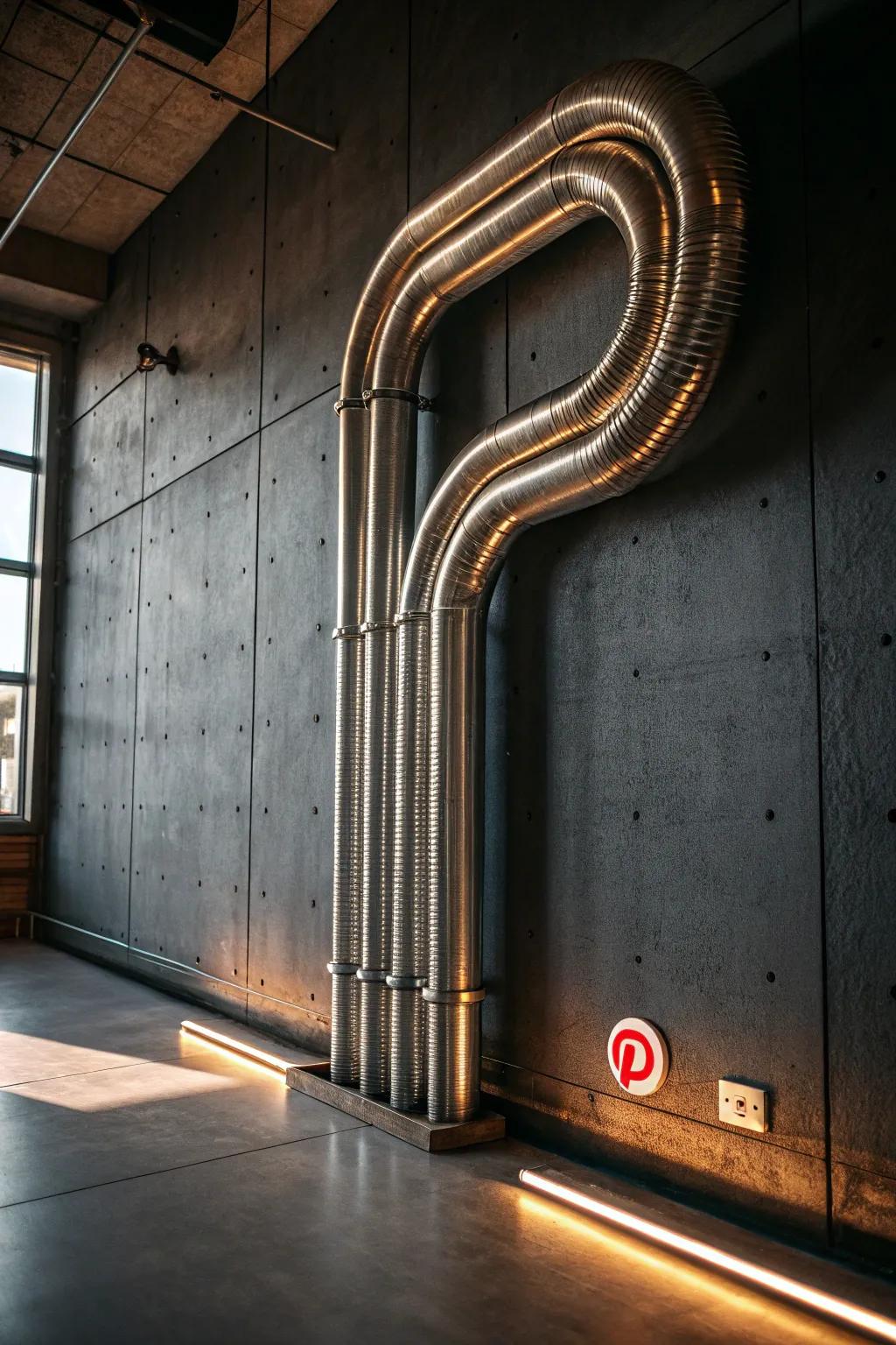 Transform your space with bold, artistic conduit designs that redefine industrial chic.