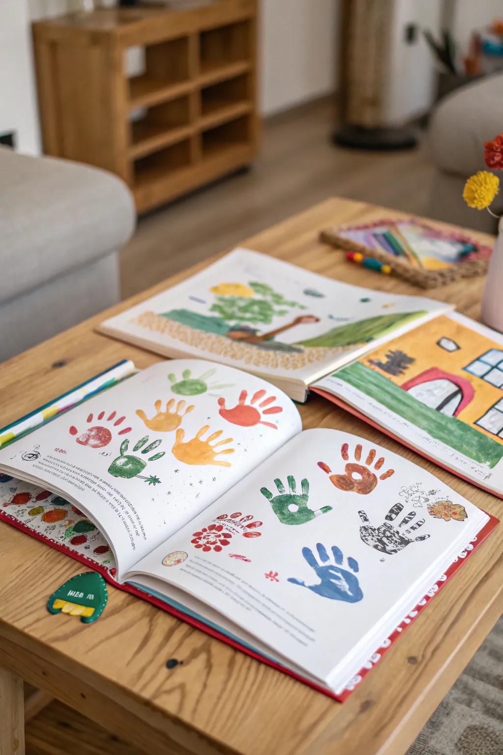 Create a family heirloom with a handprint storybook.