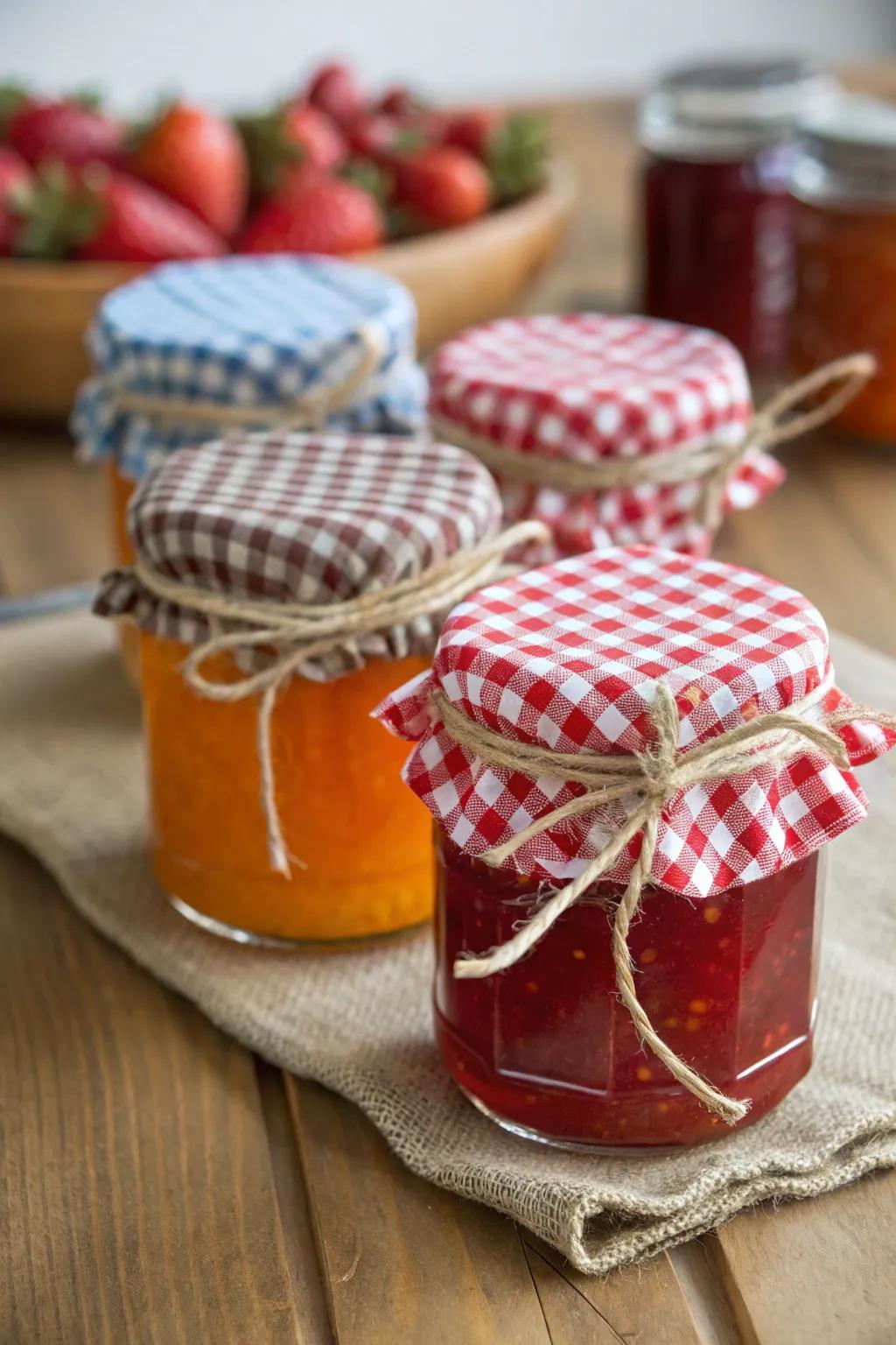 Homemade jam jars offer a taste of tradition and family love.