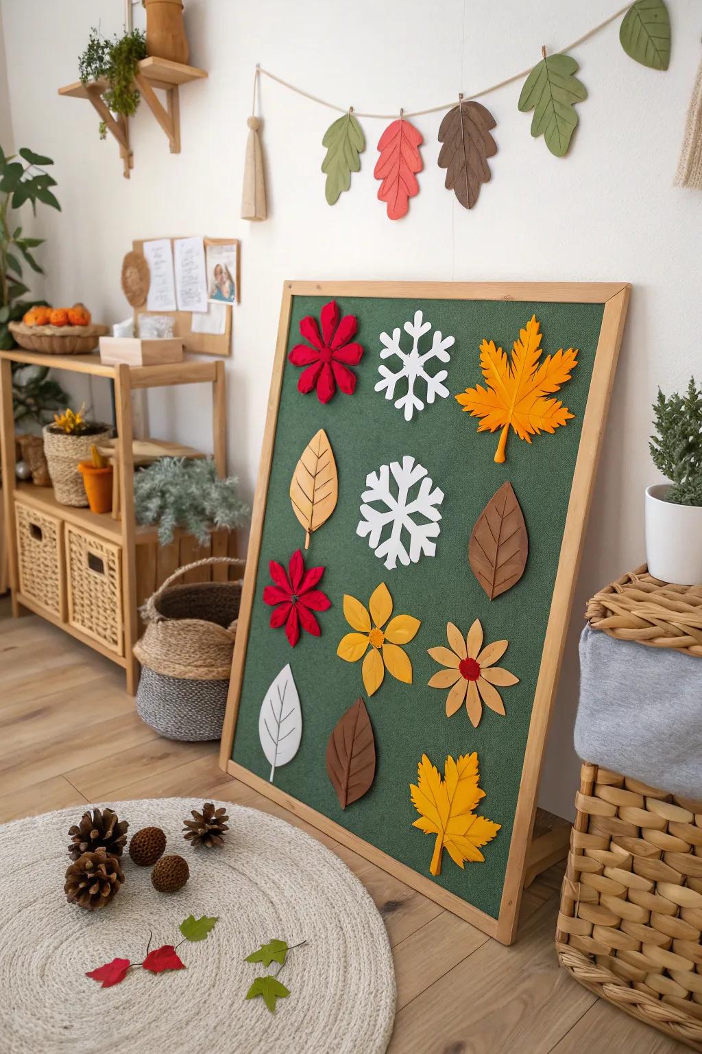 Discover the beauty of changing seasons with your felt board.