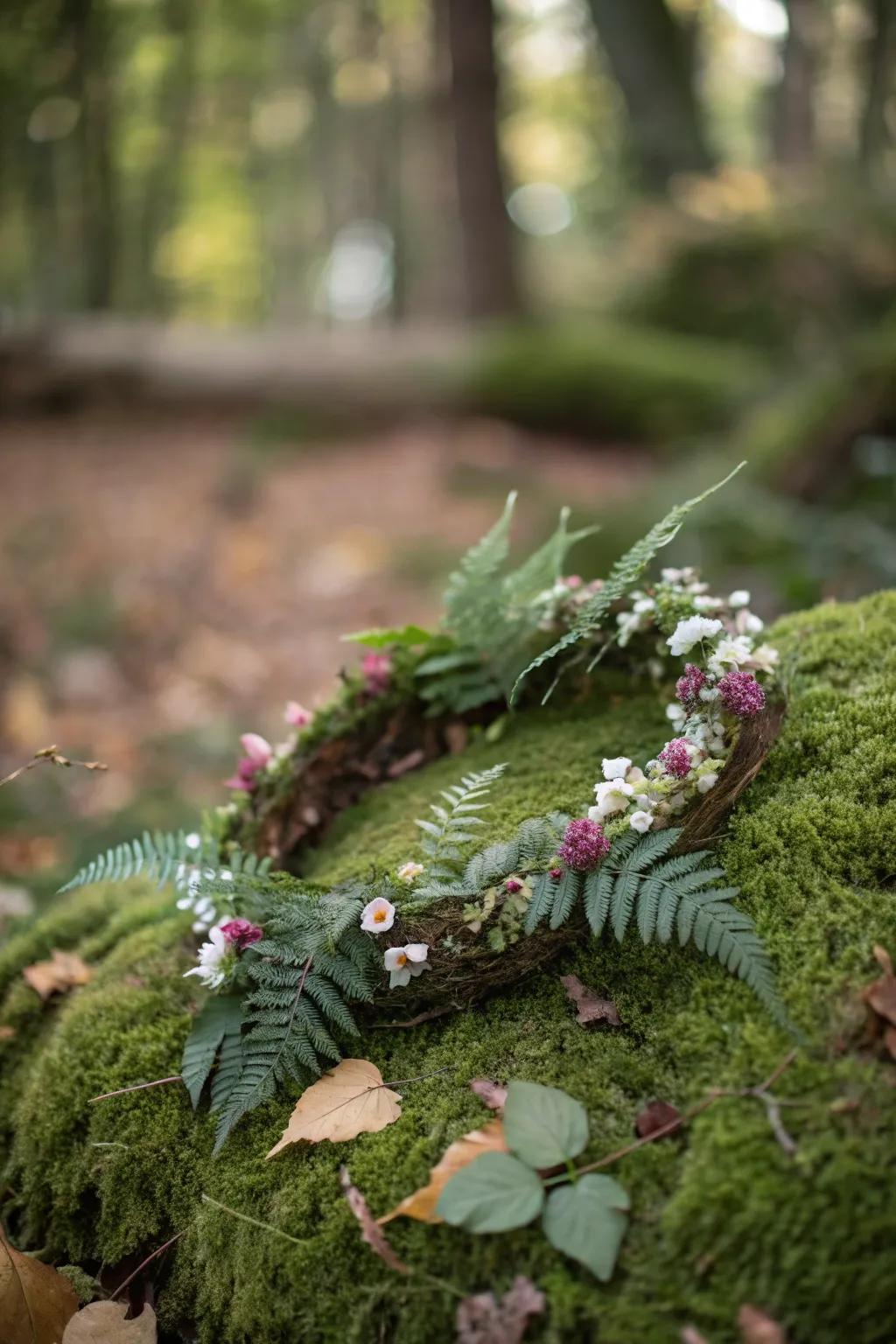 A whimsical woodland crown for a fairy tale vibe.