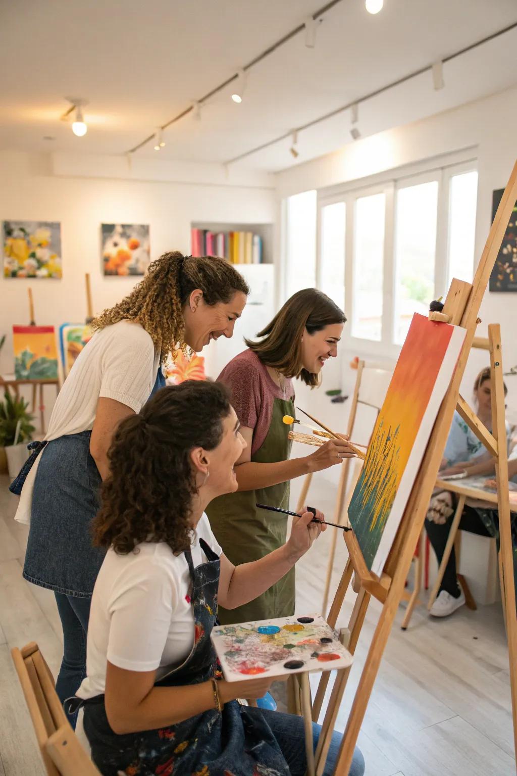 Unleash creativity with a DIY art class for your birthday.