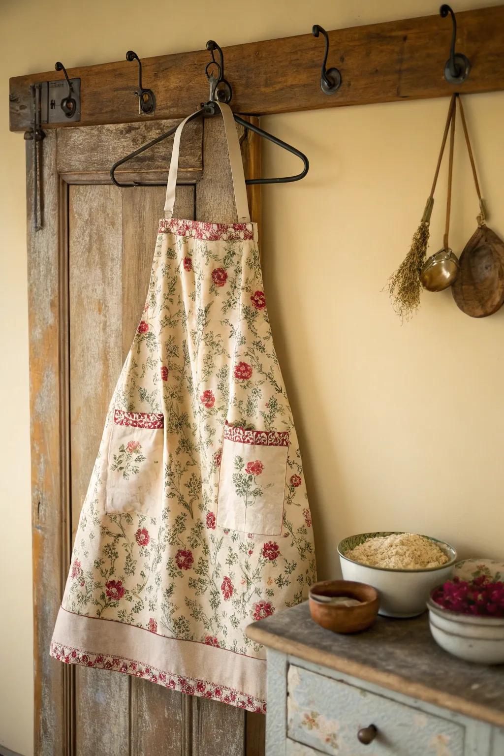 A country-style apron perfect for cooking and crafting.