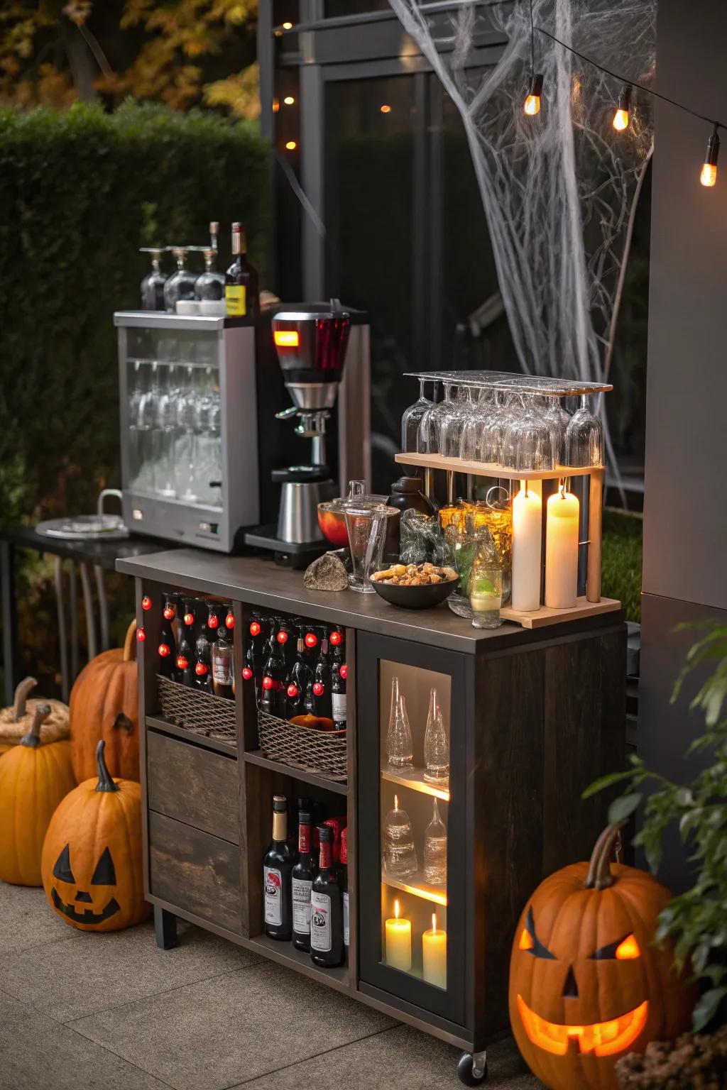 Keep the drinks flowing with a fun BYOB station.