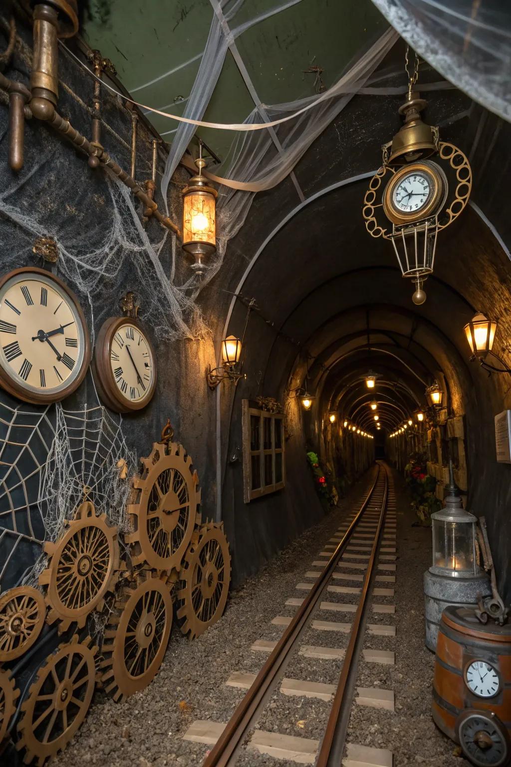 A time traveler's tunnel offers a whimsical and imaginative journey through time.