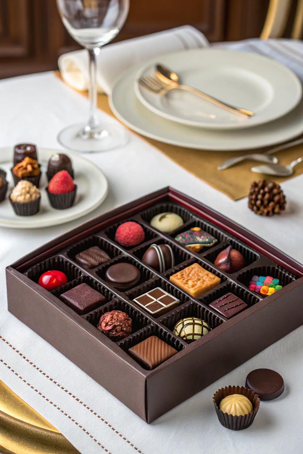 Treat their taste buds with a gourmet chocolate box.